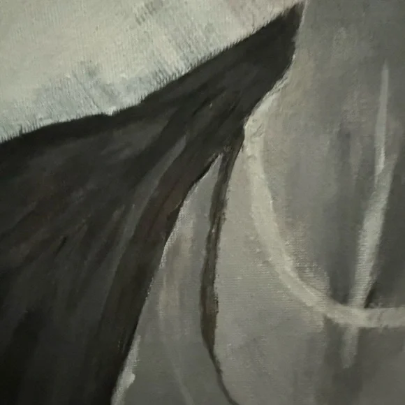 “Monochrome Portrait”, Acrylic on Canvas, 16x 20inches